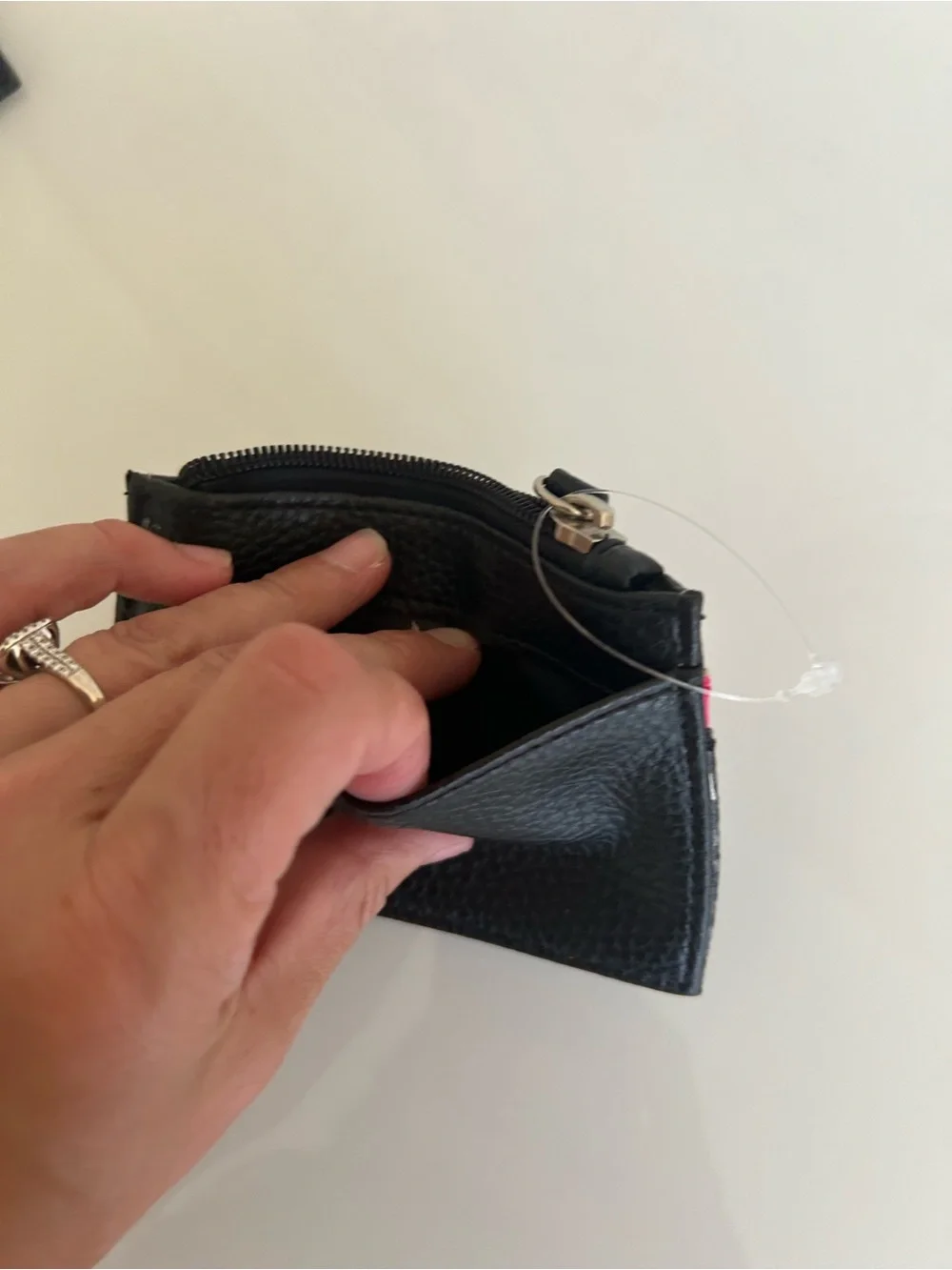 MTV Black and Hot Pink Zip Card Holder